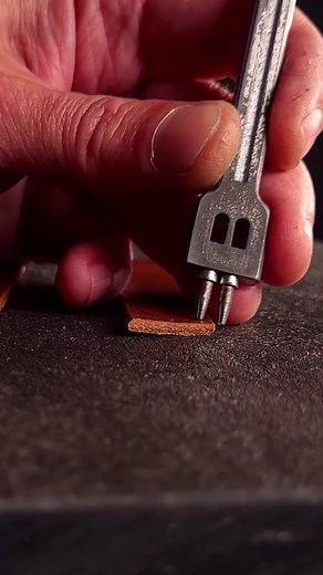 Handcrafted leather belt in wooden puzzle box. Part 2.