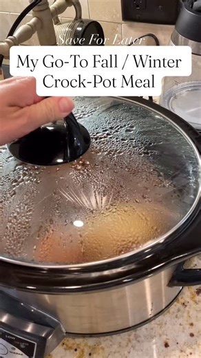 The best / laziest fall winter @crockpot meal you’re guaranteed to love (and can’t mess up 🤌) What you’ll need: - roast of your choice - petite potatoes - baby carrots - @kindersflavors Sunday pot roast seasoning packet - one onion - optional: beef bone broth How to prep it: Add your meat to the crock pot, wash quarter potatoes then add them around the meat, add your carrots, add your seasoning mix (mixed with water or bone broth) on top of everything, peel your onion then cut in half and add t