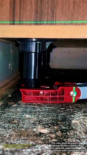 Precise Cabinet Leveling Using Adjustable Support Foot