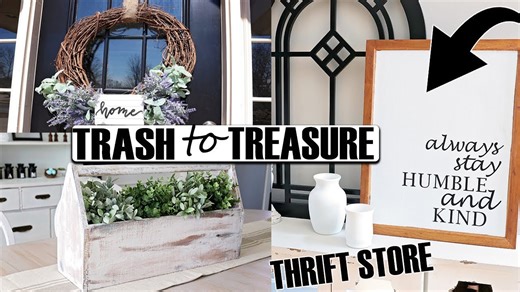 Thrift store makeover trash to treasure upcycle
