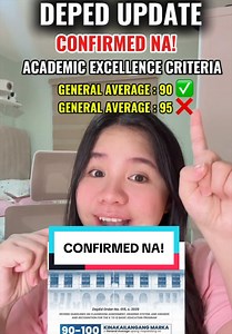 CONFIRMED NA! MAG COMMENT KA KUNG TINGIN MO KAYA MO PARING MAKAPASOK SA HONOR, DAHIL 90 PARIN ANG AVERAGE NA KAILANGAN HINDI NA 95! 🥰😊 #ph #student #dola #seniorhighschool #highschool