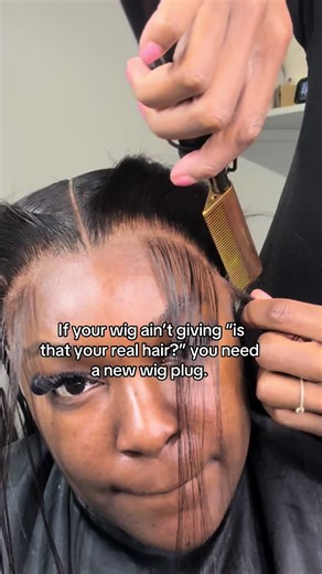 The goal is confusion 😌 “Is that your real hair?” always. At DBD Extensions, we deliver top-tier quality that makes you feel THAT confident. DM @dbdextenstions to order 💕✨ #wiginfluencer #wigtok #wiginstall