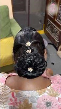 Easy Elegant Low Bun Hairstyle for Wedding & Party | Simple Bun Hairstyle Tutorial for Thin Hair