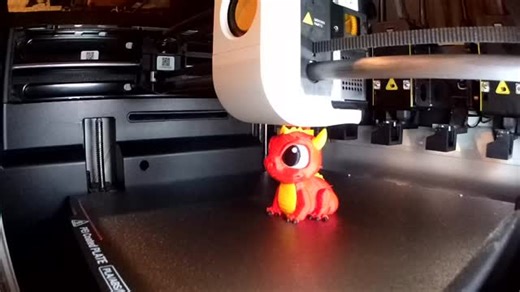 Our first 3D print with our new @snapmakerinc U1. This is the default file installed on the machine. It too about 3 hours for this lil guy. It stands about 3” tall using all 4 color filament that shipped with this unit. #snapmakerU1 #3Dprinter #snapmaker #3Dprint | MDO & Company