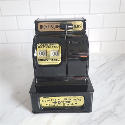Vintage 3 Coin Uncle Sam's Register Bank Black Made in Japan - Etsy