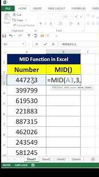 mid function in excel |