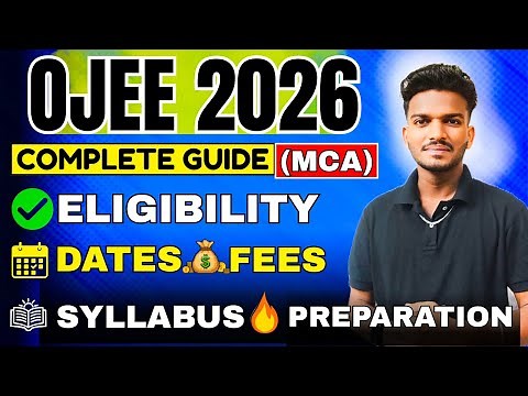 OJEE 2026 MCA Complete Guide 🔥