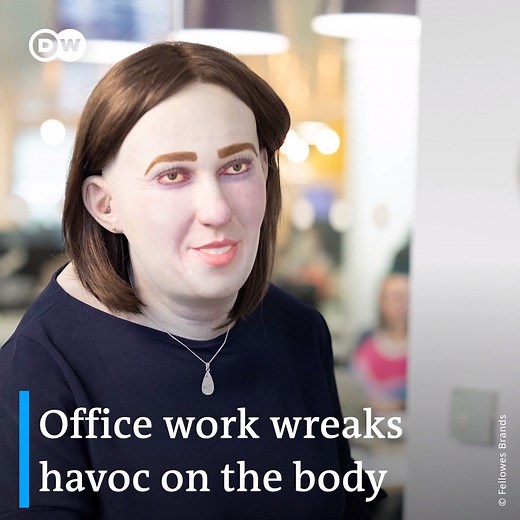 Meet Emma, the life-sized representation of what the average office worker could look like by 2040. (Via DW Science) | DW News