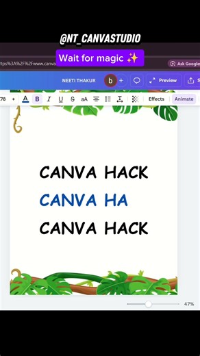 Canva Text Animation Tutorial 🔥 Create Animated Text in Canva (Easy Method) Day 10 #shorts #viral