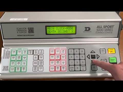 Daktronics All Sport 5000 Shot Clock Time Setup