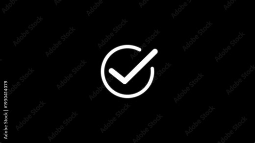 Check mark animation.check tick mark animated video design. check mark Successfully icon