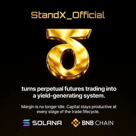 StandX: A Capital Productivity Engine@StandX_Official turns perpetual futures trading into a yield-generating system. Margin is no longer idle. Capital stays productive at every stage of the trade lifecycle.The focus is not just on trading. It is on combining execution with yield. Trader activity directly links to protocol revenue.—>SIP #2: Position YieldPosition Yield redistributes protocol fees to open positions.• Yield scales with position size and duration• Accrues while the position is acti
