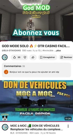 Go mod🔥⚡️🎮 sur GTA Online, être invincible ￼ #gta #gtaglitch #gtaonline #godmodeglitch #gtav