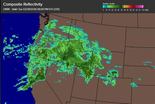 The Weather Prediction Center has issued a Slight Risk (Level 2 of 5) for excessive rainfall today, Feb 24, through early Wednesday. This system comes much warmer air which is pushing snow levels way up (8,000ft -10.000 ft) in the Northern Sierra Nevada mountains. This increase in the snow level coupled with the excessive rainfall can cause existing snow to melt faster leading to water runoffs which could in turn cause some flooding in the foothills. This can also cause some travel impacts so be