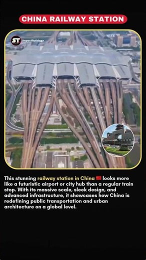 China’s Futuristic “Railway Station” That Looks Like an Airport . #shortsfeed #chinatech #viralfacts