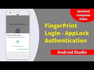Android Fingerprint Authentication - Lock App - Android App Login Using Fingerprint Android Studio