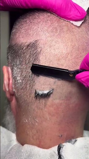 ASMR Head Shave Tutorial with Crisp Lineup #barber #asmr #lineup