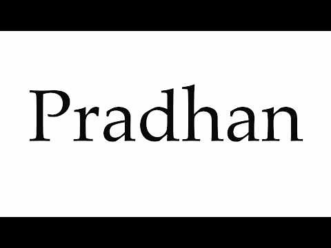 How to Pronounce Pradhan