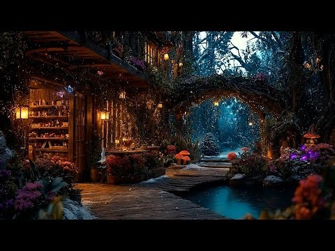 Mystical Forest Bookstore | Relaxing Ambient Magical Music for Study & Focus | 12H