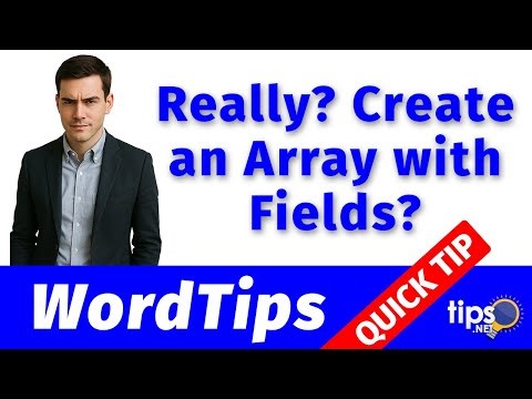 Create an Array with Fields