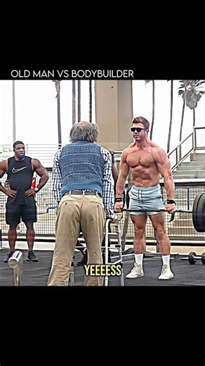 Old man vs Bodybuilder Workout challenge #armwrestling #viral #shorts