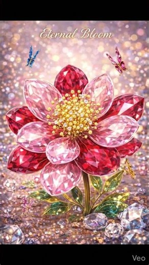 Magnificent Crystal Flower | 4K Visual Art