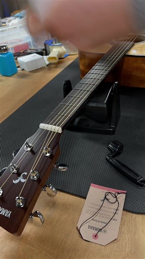 Installing #FretZealot LEDs on a #Yamaha FG800 acoustic guitar ✨ #guitar #guitartok #acousticguitar #leds #install #installation