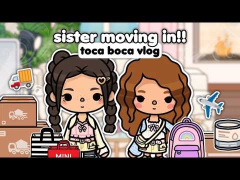 My SISTER Moves Into My APARTMENT! 🔑 school shopping, clothes, decorating (Toca Boca Roleplay)