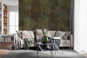 Boho Moroccan Tile Wallpaper, Peel & Stick Vintage Wall Mural - Etsy