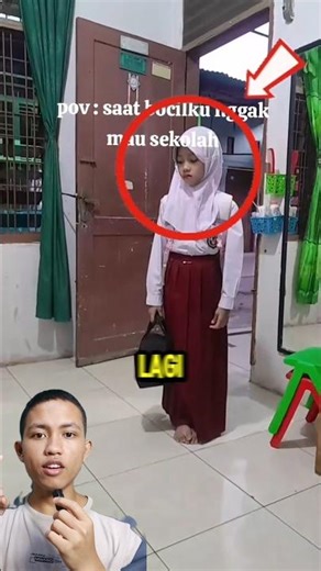 VIRAL‼️Seorang anak tidak mau ke sekolah 🤣