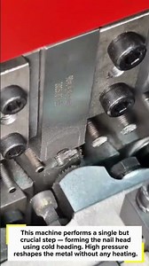 This Machine Forms Nail Heads in Milliseconds – Extreme Cold Heading Process You’ve Never Seen 🔩⚙️
