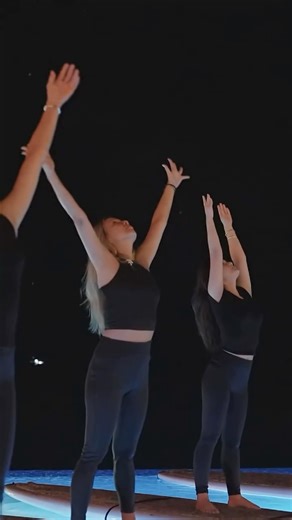 2.3K views · 44 reactions | Introducing Glow Flow at the Edge infinity pool. This 1-hour evening paddleboard yoga session takes place in our infinity pool after dark, where anchored boards, glowing waters, and the night breeze create a magical space to unwind under the stars. #SheratonWaikiki #GlowFlow #FloatingYoga | Sheraton Waikiki Beach Resort | Facebook