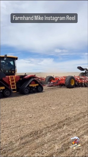 Mike Less on Instagram: "Video from last May in North Dakota. Versatile 620 Delta Track tractor pulling a Bourgault 70 foot wide air seeder and tank."