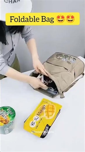 Foldable Bag 🤩, trendy gadgets #trending#trendygadgets #viral #amazing #youtubeshorts #shorts
