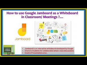 How to use Google Jamboard as a Whiteboard in Classroom/ Meetings ?....