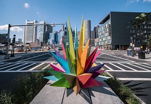 Air Sea Land: Okuda's Largest Public Art Project Brings Colorful Sculptures to the Streets of Boston