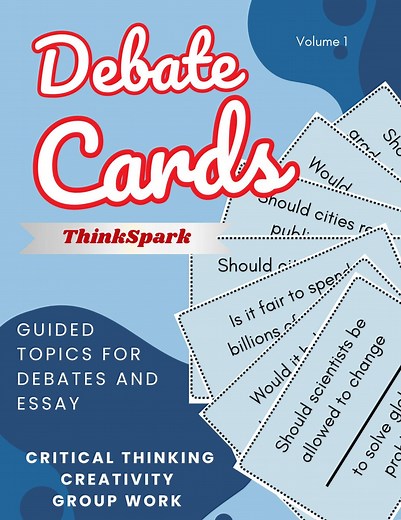 Thinkspark Debate Cards — Critical Thinking Activity for Teens | Classroom & Homeschool Resource | Screen-free Discussion Game - Etsy