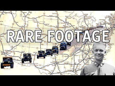 RARE FOOTAGE: Army Convoy Limps Across Country Roads | Young President Eisenhower Journal Entries