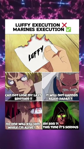 LUFFY EXECUTION ❌ MARINES EXECUTION ✅ #anime #shorts #manga #onepiece #onepieceamv #luffy #memes
