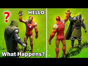 What Happens if Boss Iron Man Meets Boss Doctor Doom in Fortnite