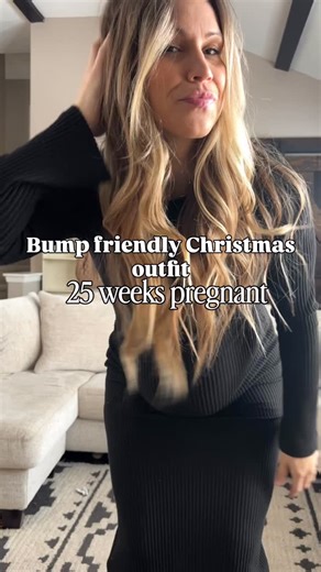 Amy Hess | Everyday Fashion & Outfit Inspo on Instagram: "An easy little Christmas hack for my girls with a bump this holiday season 🥰 Comment SHOP below to receive a DM with the link to this post on my LTK ⬇ https://liketk.it/5H83S #pregnant #pregnancystyle #bumpfriendlystyle"