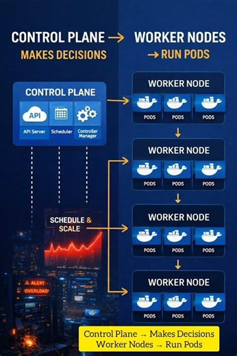 How Kubernetes works? #Kubernetes#DevOps#CloudComputing#Docker#TechEducation