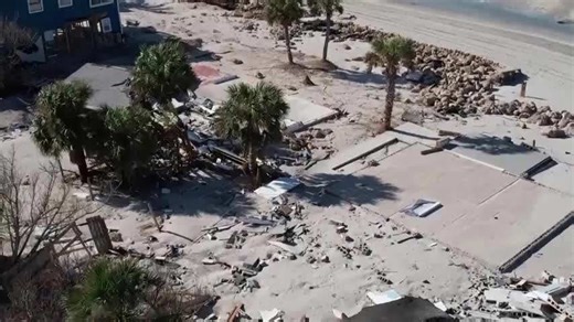 Hurricane Milton Leaves Trail of Destruction In Manasota Key, Florida