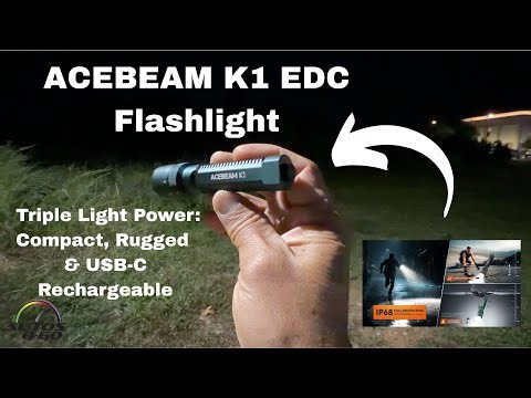 ACEBEAM K1 EDC Flashlight | Triple Light Power: Compact, Rugged & USB-C Rechargeable