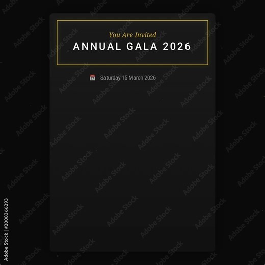 Digital Annual Gala 2026 Invitation RSVP Event Interface