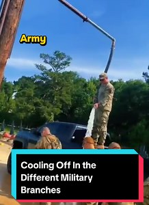 During hot days in the military, you definitely need to cool off. #militarytiktok #militaryhumor #armylife #marines #fyp
