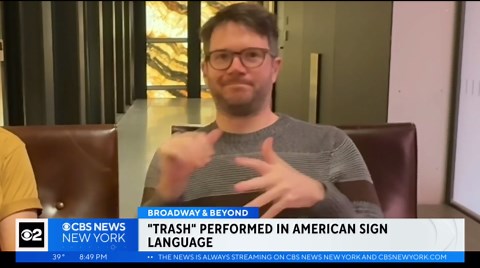 Off-Broadway play "Trash" performed in American Sign Language