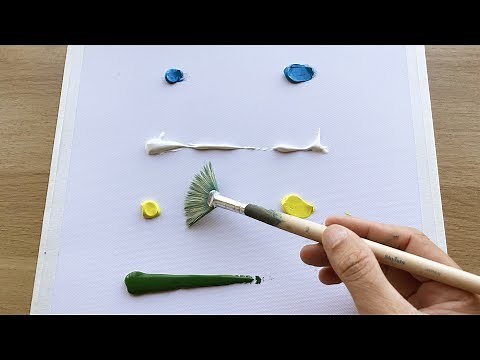 Daily Challenge #4 / Acrylic / Landscape Of Mountain Flowers