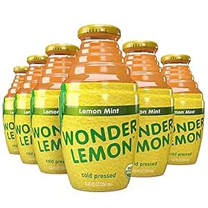 Wonder Lemon Organic Lemon Mint Cold Pressed Juice, 8.45oz (6 Pack)