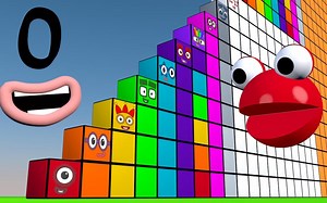 Numberblocks 从1 数 100 个数字图案